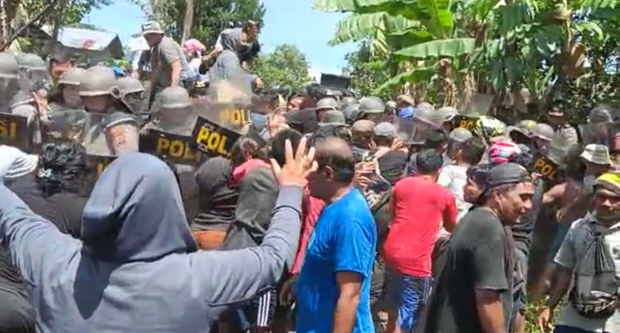 Perhimpunan Pembela Masyarakat Adat Nusantara (PPMAN) mendesak kepolisian untuk segera menghentikan segala bentuk tindakan intimidasi terhadap petani di Desa Kalasey Dua, Kabupaten Minahasa, Sulawesi Utara. foto : aman/jeratpapua.org